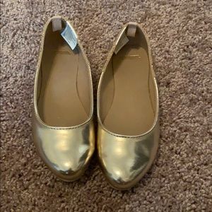 Girl Gold Glitter Ballet Flats